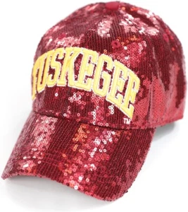 Big Boy Tuskegee Golden Tigers S144 Ladies Sequins Cap [Crimson Red - Adjusta... - Picture 1 of 3