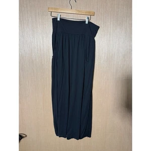 Garnet Hill pull on cotton modal maxi skirt pockets - Picture 1 of 7