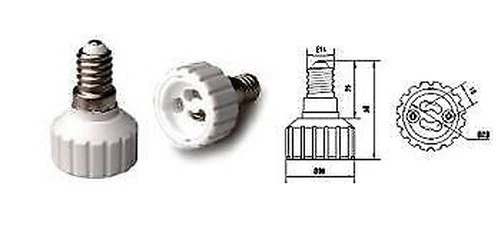 Adaptador De Portalámparas GU10 A E14 - Imagen 1 de 1