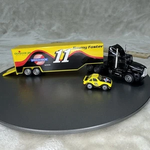 Jimmy Foster #11 Speedvision Race Car & SemiTruck Transporter 1/64 Cast NACAR Ed - Picture 1 of 7
