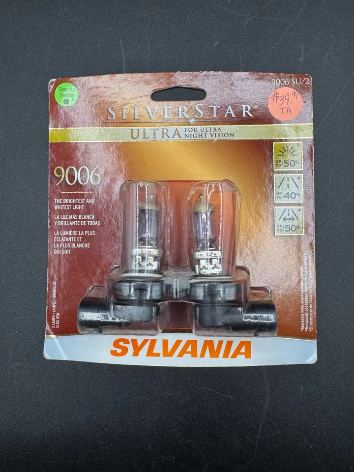 Sylvania 9006 Silverstar ULTRA NIGHT VISION Halogen Headlight Bulbs 2Pack New A Foto 1 de 2