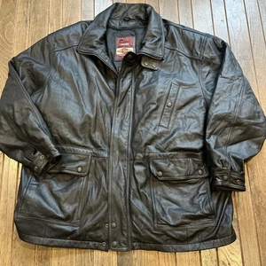Reed Sportswear Lederjacke Schwarz Herren 3X XXXL Thinsulate Zip Out Liner - Bild 1 von 11