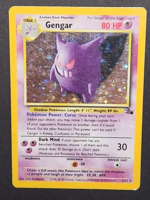 Gengar 5/62 Pokemon Fossil-Unlimited Edition Holo Rare Vintage - Image 1 of 4