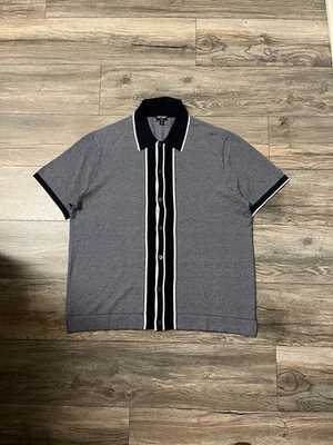 Camisa Todd Snyder retrô cropped Capri mistura de seda botão para cima tamanho XL Preppy - Imagem 1 de 4