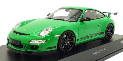 Minichamps 1/18 Scale 155 062124 - 2007 Porsche 911 GT3 RS - Green - Image 1 of 4