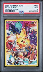 Pikachu (Secret) 160/159 Crown Zenith Holo PSA 9 - Imagen 1 de 3