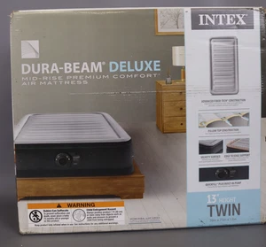 Intex Comfort Deluxe Dura-Beam Plush Airbed Mattress with Built-In Pump  Twin - Picture 1 of 5