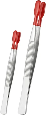 Pinzas Artesanales con Puntas de Goma, Juego de 2 Pinzas Recubiertas de PVC Largo Acero Inoxidable St Foto 1 de 4