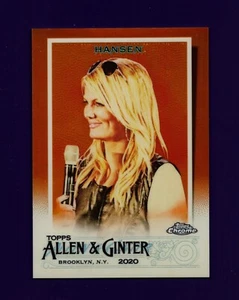 2020 Topps Allen & Ginter Chrome Orange Refractor 15/25 #288 Courtney Hansen RC - Picture 1 of 2