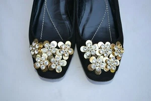 KATE SPADE NUEVA YORK AUTÉNTICOS $399 Mujer Negro Gamuza Cuero Nicolina Zapatos Planos 6.5 - Imagen 1 de 12