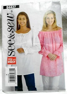 New! See & Sew #B4427 Very Easy Pullover  Blouse Sz B,  L (16-18) XL (20-22 - Picture 1 of 2