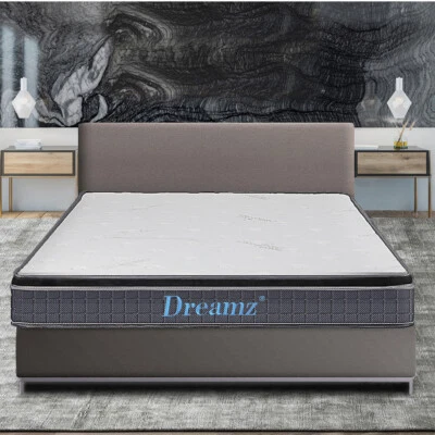 Dreamz Mattress Spring Euro Top Queen Double King Single Foam Medium Firm 18CM - image 1 of 4