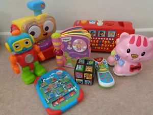 Vtech Twist And Teach Tierwürfel Spielzeitbus Kätzchen 2 x Roboter Lernen Fernbedienung - Bild 1 von 9