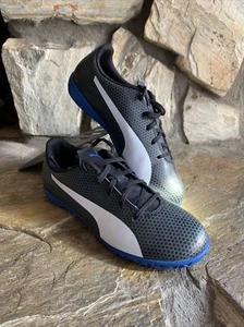 Puma Spirit IT Jr. Fußballschuhe, große Kinder Größe 5,5C grau blau mehrfarbig, NEU - Bild 1 von 10