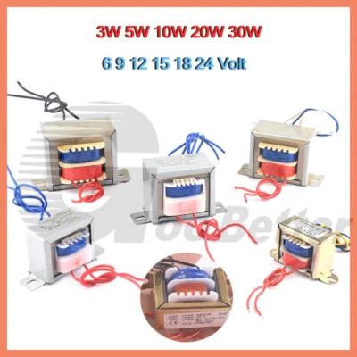 Power Transformer 220 VAC, 3W 5W 10W 20W 30W Watt Output 6,9,12,15,18,24,Volt - Bild 1 von 4
