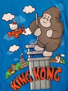 *HELLO KITTY x KING KONG Universal Studios Collection T-shirt Blue Girl Kids-XL - Picture 1 of 6