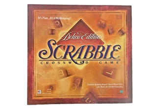 1999 Deluxe Edition Scrabble Crossword Game Milton Bradley Vintage - Complete - Picture 1 of 10