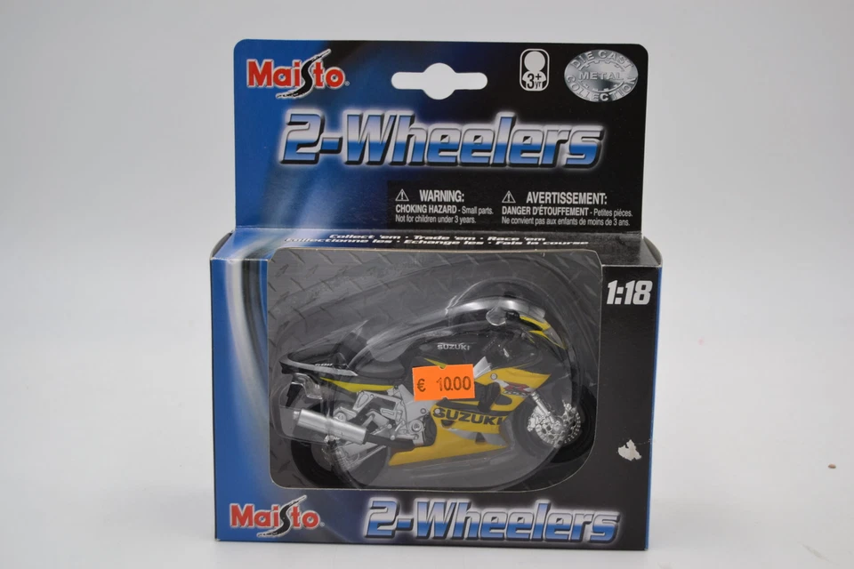 DIE CAST " SUZUKI GSXR 2-WHEELERS " MAISTO 1/18 - Immagine 1 di 1