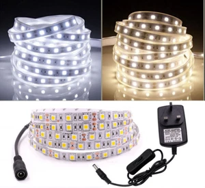 12V 5050 LED Strip Light Flexible Under Cabinet Kitchen Lighting Waterproof Tape - Picture 1 of 18