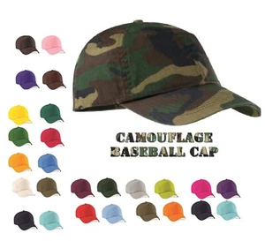 100% Brushed Cotton Mens Womens Ladies Baseball Cap Sports Summer Sun Hat - Picture 1 of 6