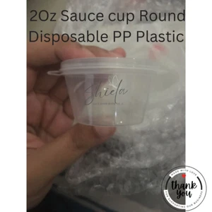 2oz Small Plastic Sauce Cups Food Storage Containers Clear Boxes with Lid 50Pcs - Picture 1 of 7
