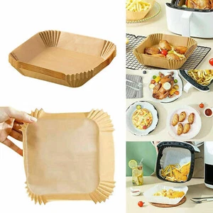 Fodere Friggitrice ad Aria 50/100/150 pz Monouso Fodera Carta Pergamena Antiaderente Alimenti - Foto 1 di 10