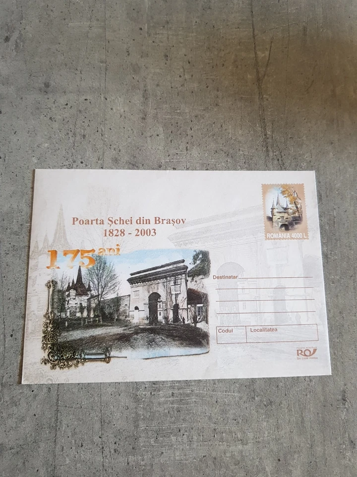 CUBIERTA DE PAPELERÍA POSTAL RUMANIA SKEI GATE FROM BRASSOV ENTIER Foto 1 de 1