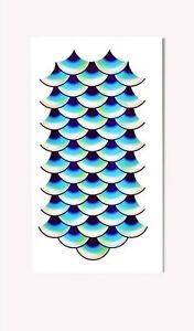 Mermaid Tattoo Scales Fantasy Fancy Dress Up Halloween Adult Costume Accessory