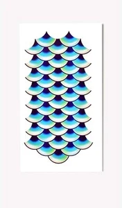 Mermaid Tattoo Scales Fantasy Fancy Dress Up Halloween Adult Costume Accessory - Picture 1 of 1