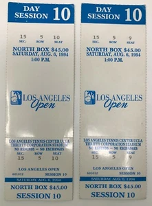 (2) 1994 LOS ANGELES OPEN Tennisturnier TICKETS Boris Becker - Bild 1 von 2