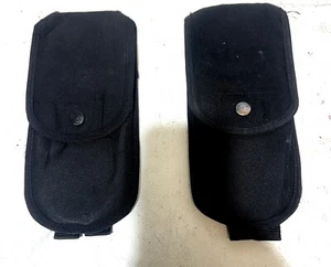 2 Police surplus black MOLLE tactical single mag rifle weapon ammo pouch - Picture 1 of 3