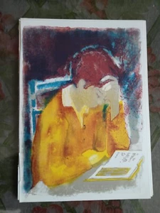 ๐ Original Paul Collomb 6x9 Lithograph from 1973 - Limited Edition - Mourlot - Picture 1 of 7