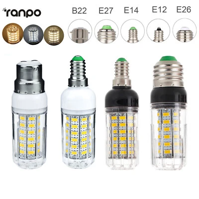 Dimmable 12v 20w Led Corn Light Bulbs Chandelier Pc shell B22 Lamp Bedroom Warm - Image 1 of 4