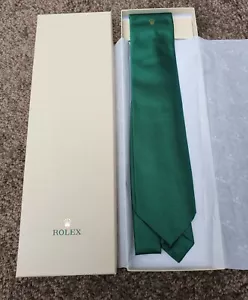 ROLEX TIE NEW in box 100% ORIGINAL BRAND NEW NECKTIE 100% SILK / GOLDEN CROWN - Picture 1 of 6
