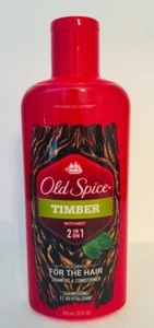 Old Spice Timber With Mint 2 In 1 Hair Shampoo & Conditioner 12 Oz - Picture 1 of 8
