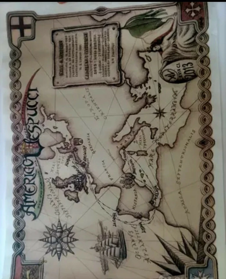Pergamena Originale Nave Scuola Amerigo Vespucci Campagna 2013 - Immagine 1 di 1