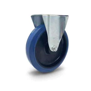Grip 42067 200mm 280kg Blue Elastic Rubber Fixed Castor - Picture 1 of 4