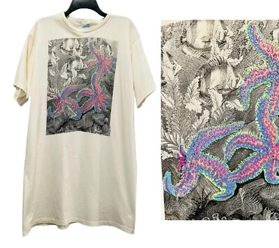 Camiseta De Colección 1992 Blanca Gráfica Neón Estrella de Mar Playa Encubrimiento Mujer’s OS Foto 1 de 4