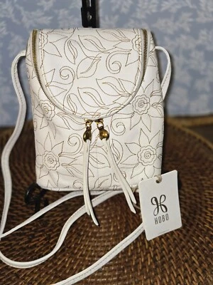 Bolso Bandolera Hobo International Helech Nuevo con Etiquetas Cuero Blanco Con Bolsa para el Polvo Tamaño Mediano Foto 1 de 4