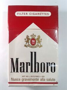 2 Pacchetti (VUOTI) Sigarette MARLBORO RED ITALY VINTAGE COLLEZIONE EMPTY PACKET