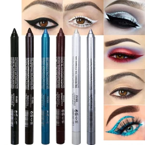 6Pcs White Glitter Eyeliner Pencils Set Delineadores De Colores Para Ojos Lapiz - Picture 1 of 12