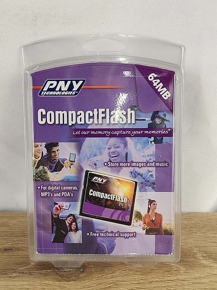 PNY 64 MB CompactFlash Flash Memory Card (P-CF064-RF) NEW - Image 1 of 3