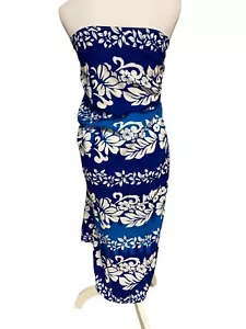 Women’s Swimwear Cover Up Koko Knot one Size Blue/ White, Hawaiian - Picture 1 of 8