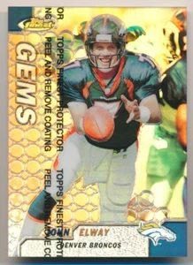 JOHN ELWAY #133 1999 Topps Finest GEMS REFRACTOR BRONCOS - Picture 1 of 2