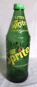 DE COLECCIÓN USADO SPRITE SIN AZÚCAR UN LITRO 1 QT-1,8 OZ. TAPA BOTELLA ORIGINAL - Imagen 1 de 6