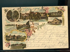 AK Gruss aus Neustadt am Rübenberge 1898 Bahnpost Hannover Geesten Osnabrück - Picture 1 of 2