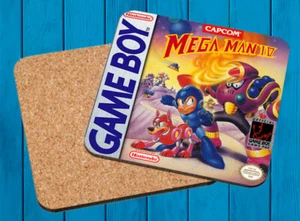 MEGAMAN IV NINTENDO GAME BOY POSAVASOS MADERA WOODEN COASTERS - Imagen 1 de 1