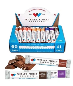 World’s Finest Chocolate! Each box has 60 bars! Fast Delivery! $60 Exp. FEB/2026 - Picture 1 of 13