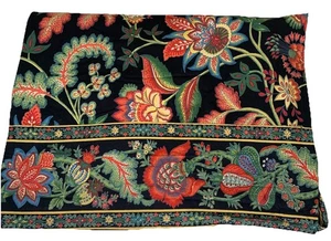 SELTEN April Cornell Jakobin Tischdecke 56" x 94" schwarz Blumenmuster 100 % Baumwolle Rarität - Bild 1 von 6