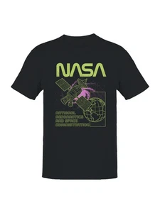 Officially Licensed NASA Space Satellite Graphic Men's T-shirt - Picture 1 of 9